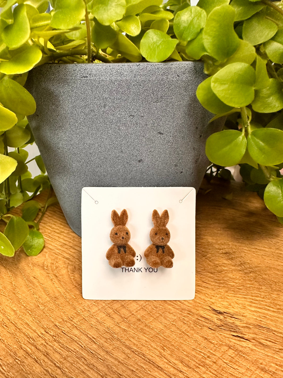 Flauschige Hasen-Ohrstecker 🐰