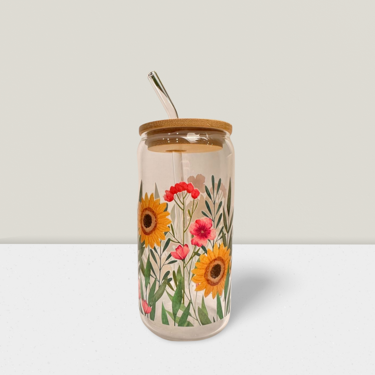 Trinkglas Blumen