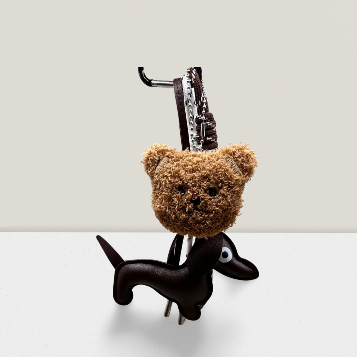 Süßer Dackel- und Bären-Anhänger in Braun 🐶🐻