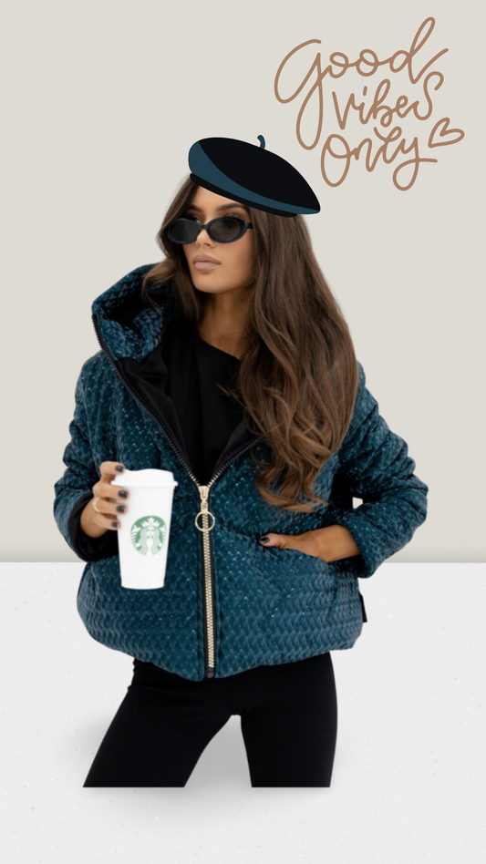Winterjacke mit 3D-Muster