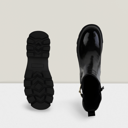 Lack-Optik Stiefeletten