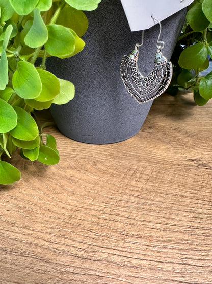Boho Vintage-Ohrringe mit Ethno-Muster ✨🌿