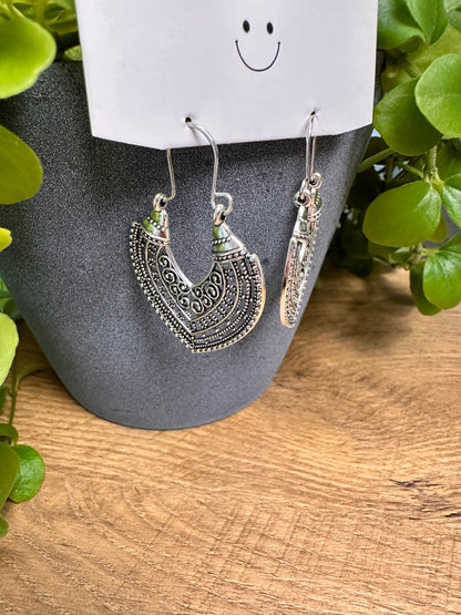 Boho Vintage-Ohrringe mit Ethno-Muster ✨🌿