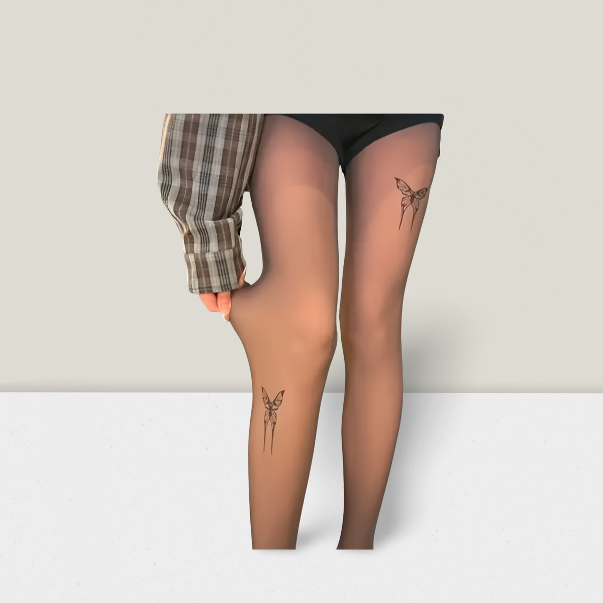 🦋 Butterfly Ink Strumpfhose – Tattoo-Vibes zum Anziehen
