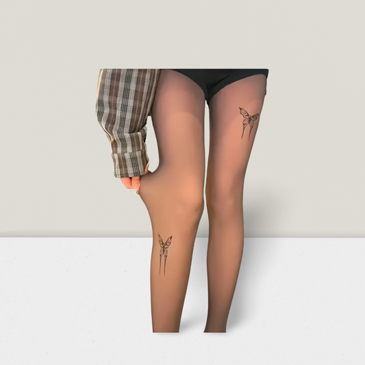 🦋 Butterfly Ink Strumpfhose – Tattoo-Vibes zum Anziehen