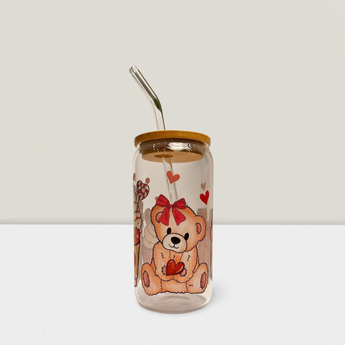 Trinkglas Teddy & Cream