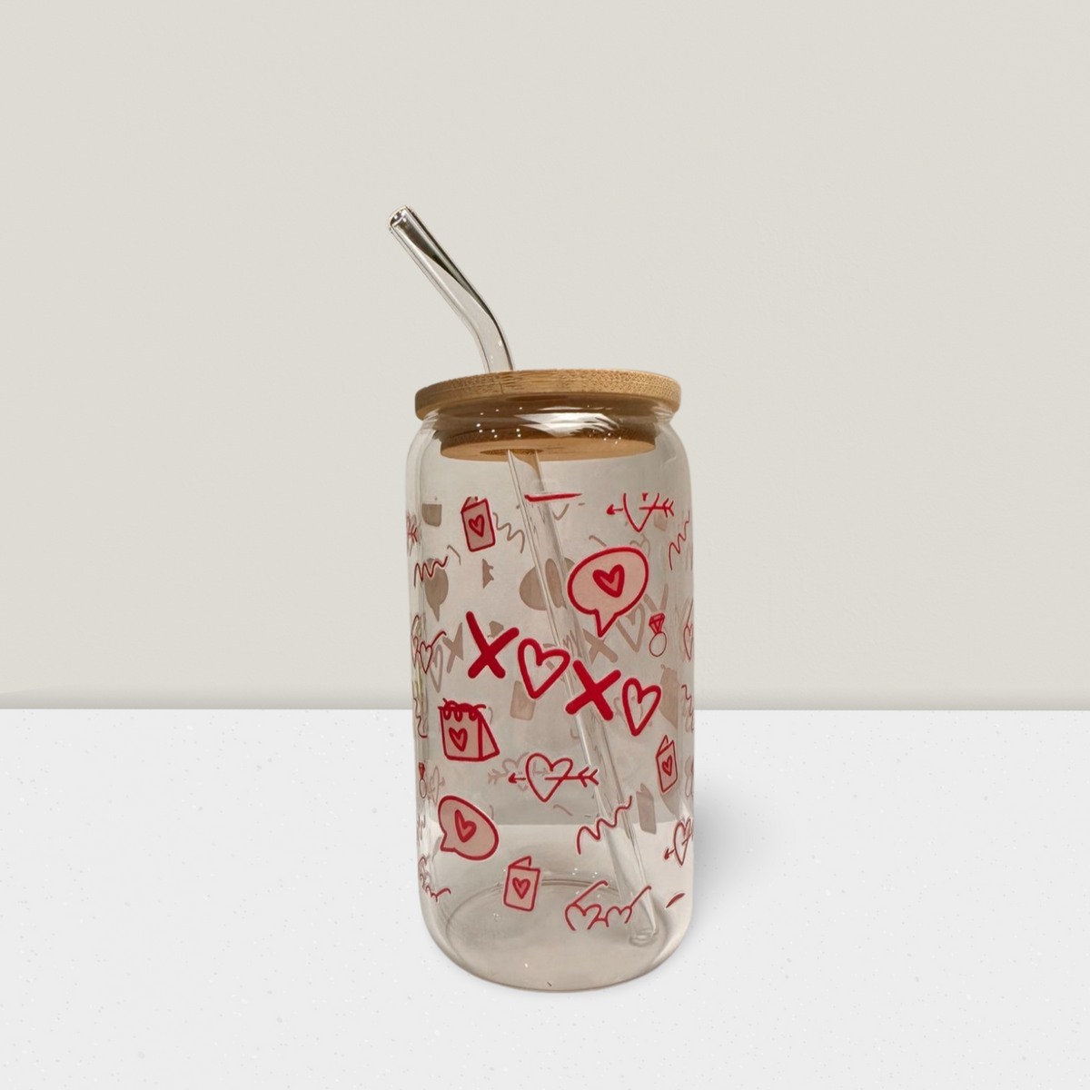 Trinkglas XOXO - verschiedene Varianten