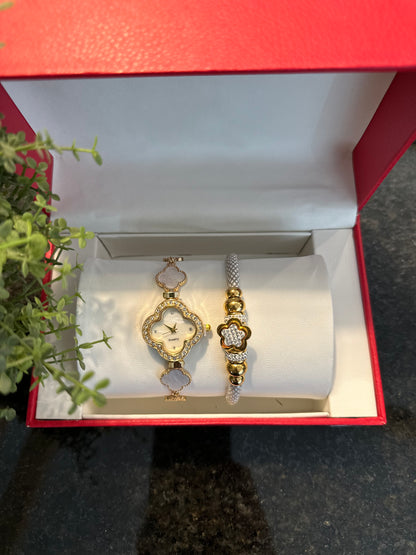 Luxuriöses Uhren-Set mit Armband