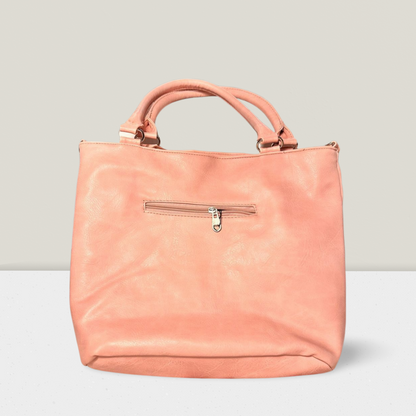 Stylische Boho-Tasche in Schwarz und Rosa