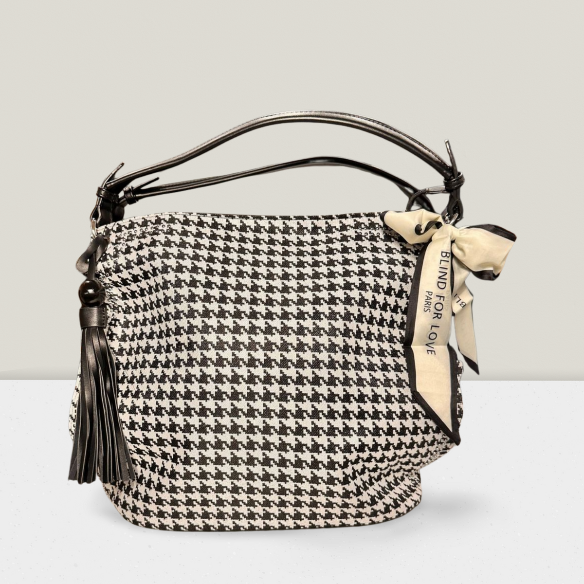 Elegante Hahnentritt-Tasche