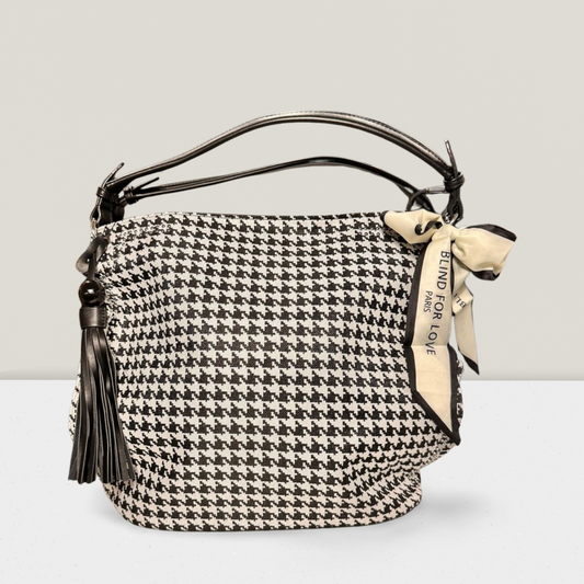 Elegante Hahnentritt-Tasche