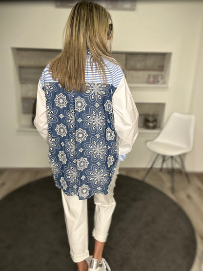 „Mix & Match“ Bluse – Streifenliebe trifft Paisley-Chic!