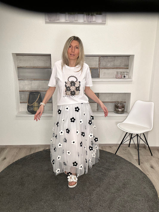 Blumenpower in Tüll – Der Rock zum Verlieben! 🌸✨