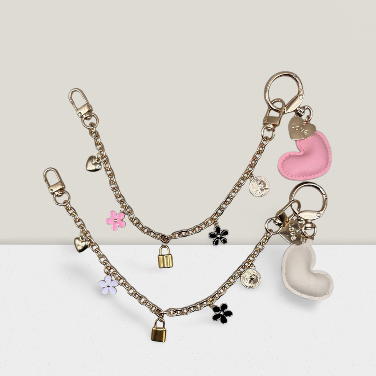 💫 Charm Me Chain – Taschen- &amp; Gürtelkette mit Herz & Flower Power 🌸🔐