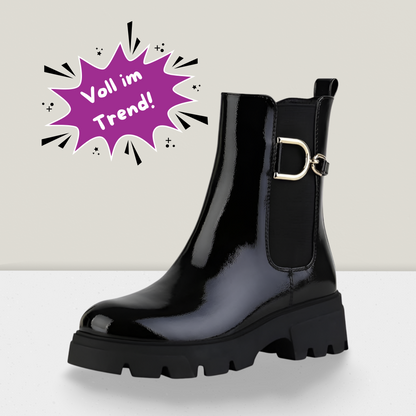 Lack-Optik Stiefeletten